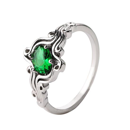 

Элегантное женское кольцо инкрустированное горным хрустальом US 7