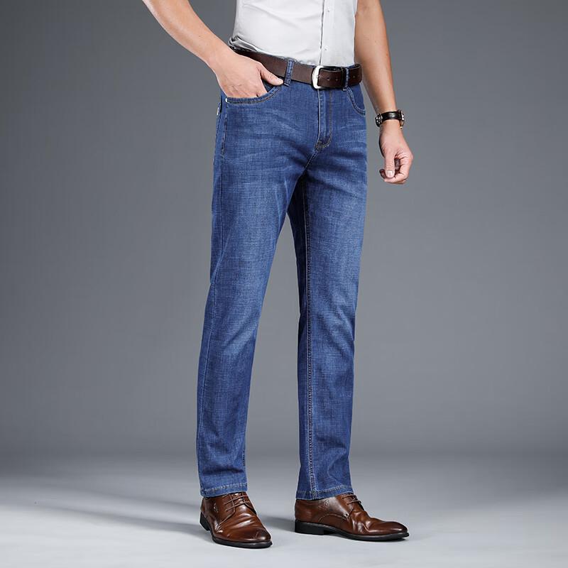 

Мужские джинсы Yiliteng в стиле business casual из эластичного денима, не мнущиеся 42