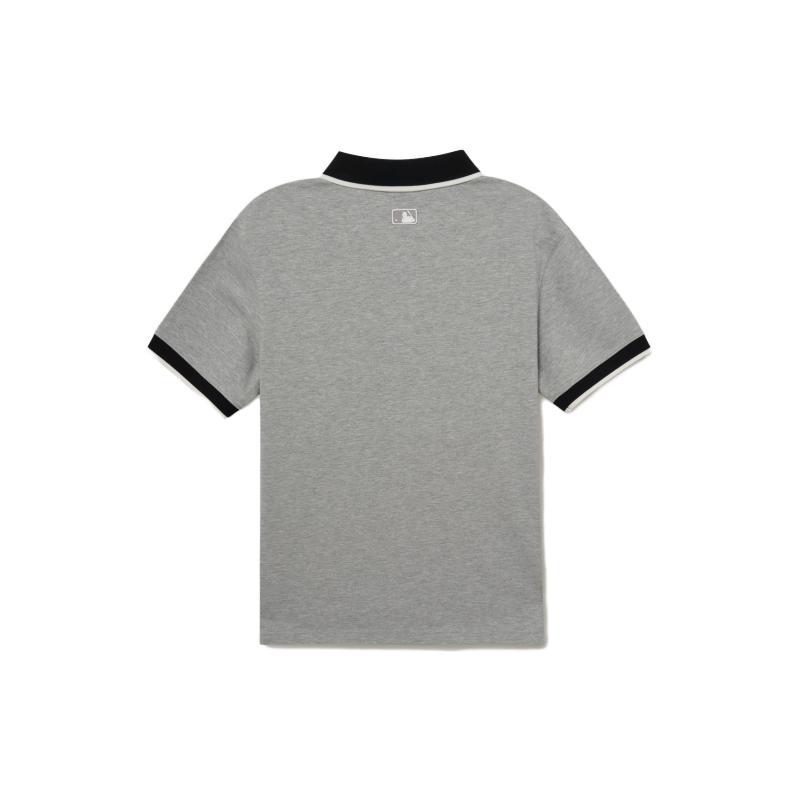 New MLB Polo Shirts Men's Gray 3LPQB0133-50MGS