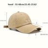 Washed Letter Embroidered Baseball Women's Big Head Circumference Show Face Little Wild Travel Sports Hat Male Baseball Cap Tide