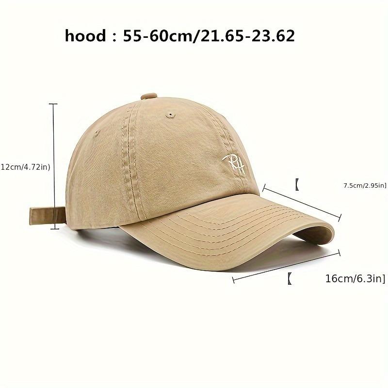 Washed Letter Embroidered Baseball Women's Big Head Circumference Show Face Little Wild Travel Sports Hat Male Baseball Cap Tide