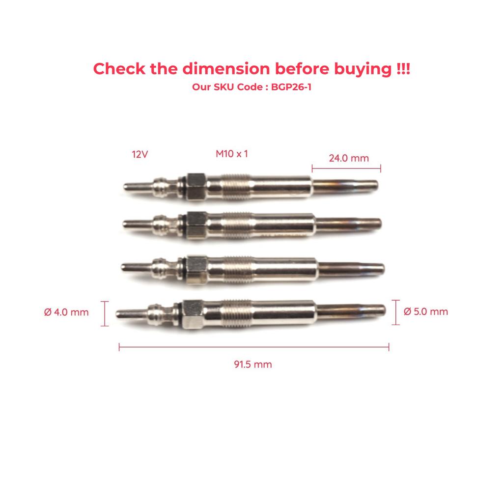 EGP26-1 4 ks Žhavicí svíčky GX93 N10140101 GN855 pro VW Seat Škoda Ford Volvo Renault