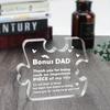 Bonus Dad Acrylic Plaque - Best Dad Ever Gift from Daughter/Son