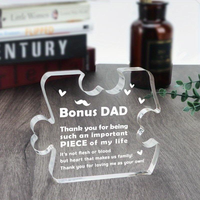 Bonus Dad Acrylic Plaque - Best Dad Ever Gift from Daughter/Son