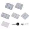 Silicone Badge Reels Resin Mold for Epoxy Resin Casting DIY Crafts Badge Holder Making Set Badge Reels Retractable Clip