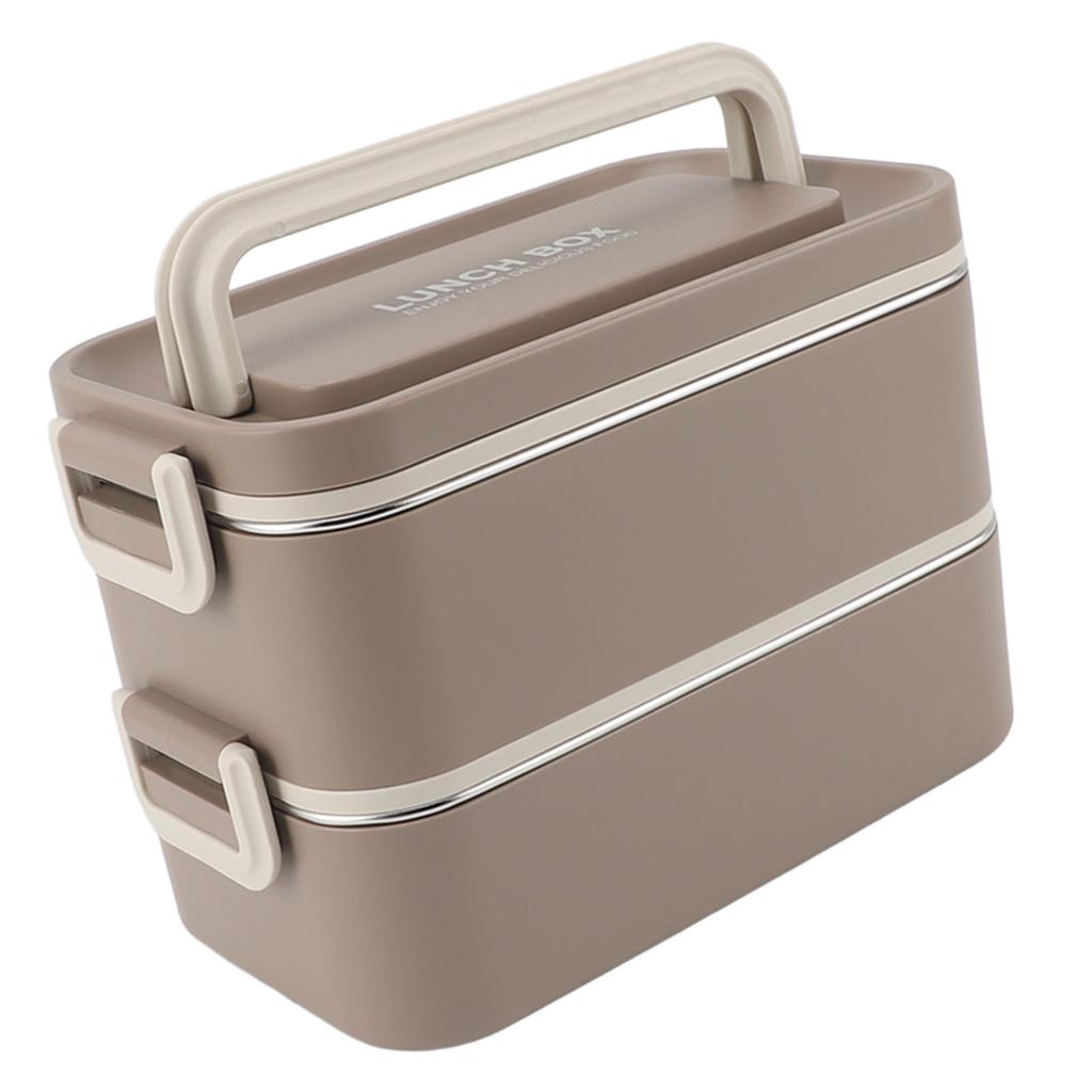 2 Tier Stackable   Box 304 Stainless Steel Insulated Lunch Containers Lkproof Compartment Portable Food Container for School