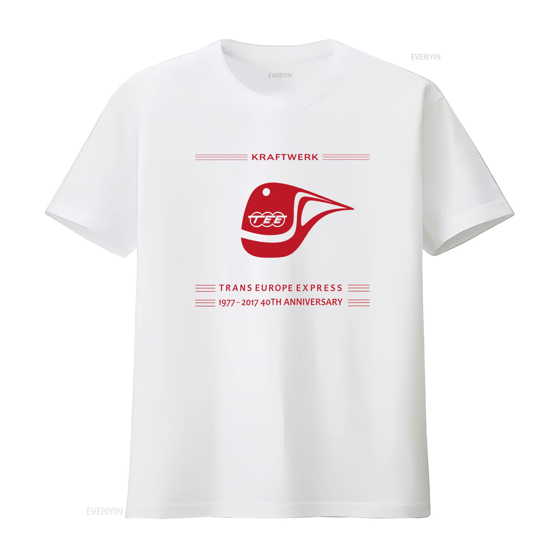 

Kraftwerk Trans Europe Express 40th Anniversary T Shirt Vintage Electronic Music Band vintage Washed Top For Everyday Wear Soft XL