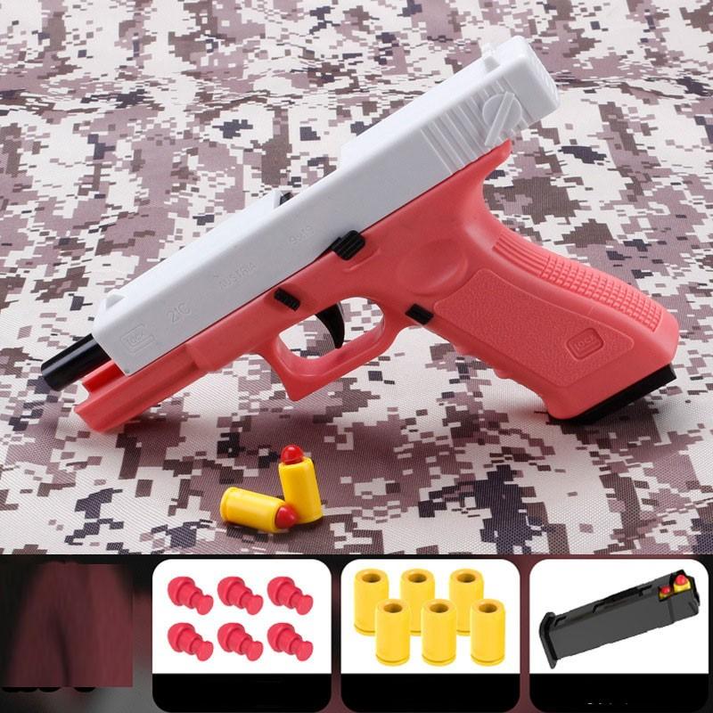 Toy Gun Pistol Handgun Soft Bullet Shell Ejecting Foam Dart Blaster Shooting For Adults Kids Girls Outdoor Shooting Games