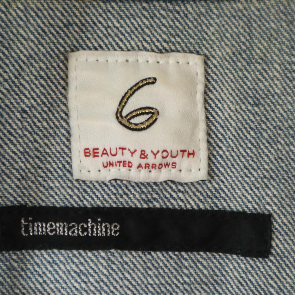 ROKU BEAUTY&YOUTH tillverkad i Japan Jeansjacka S jeans Dam Begagnad