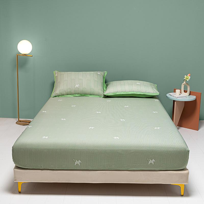 

100% Lyocell Silk Bed Sheets Ice Cooling Fitted Sheet for Summer Single/Queen/King Size Mattress Cover (pillowcase need order) 2 pillowcase 48x74cm