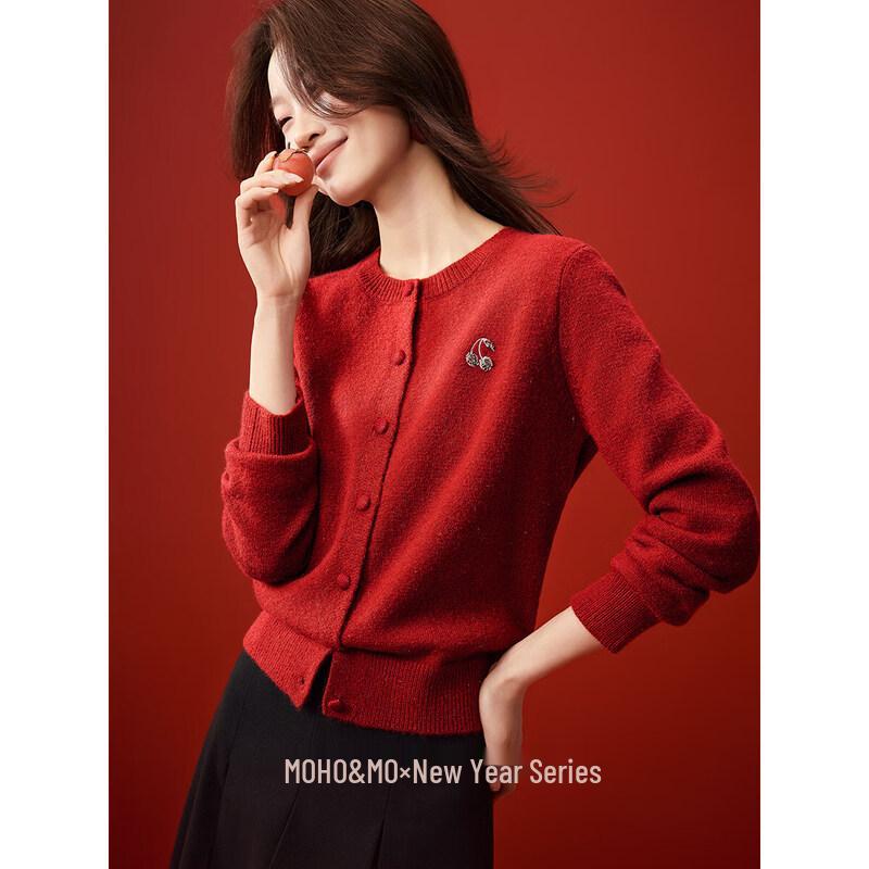 MOHANYIMEI Embellished Knit Cardigan L