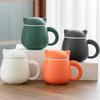 Creatieve Gelukskat Keramische Mok met Deksel Single Persoon Draagbare Waterbeker Filter Huishoudelijk Kantoor Servies Drinkgerei Cadeau Nieuw
