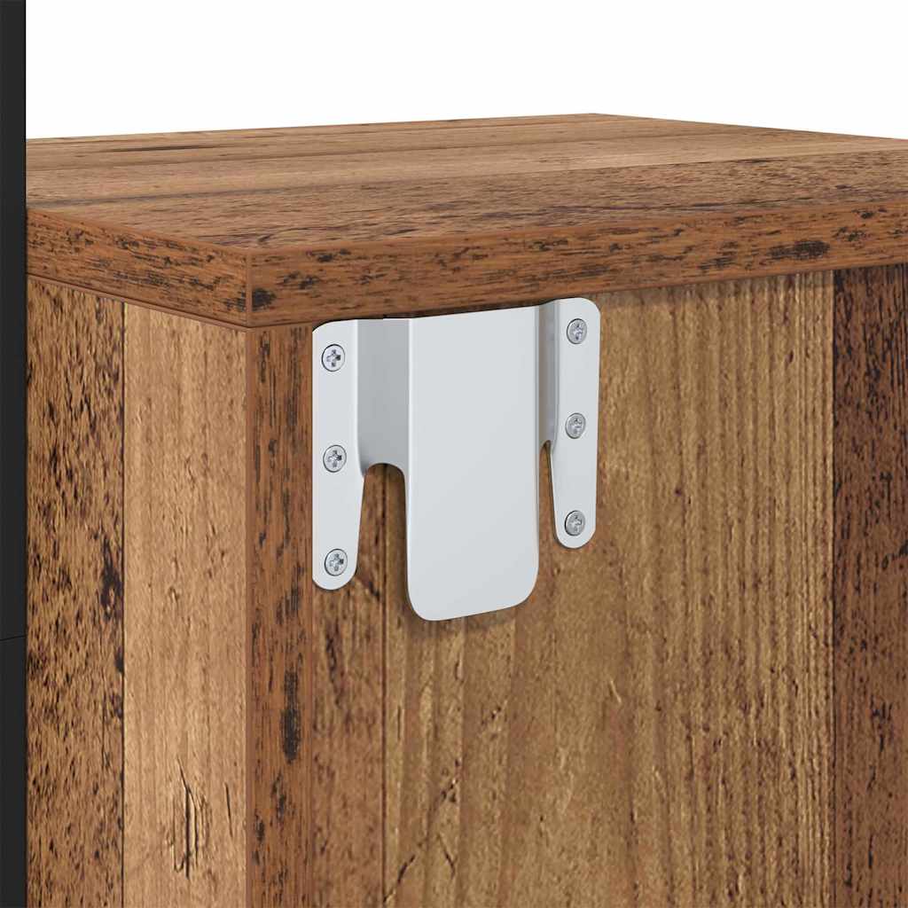 Nightstand with Drawers Reclaimed Wood Look 35 x 30 x 51 cm Engineered Wood