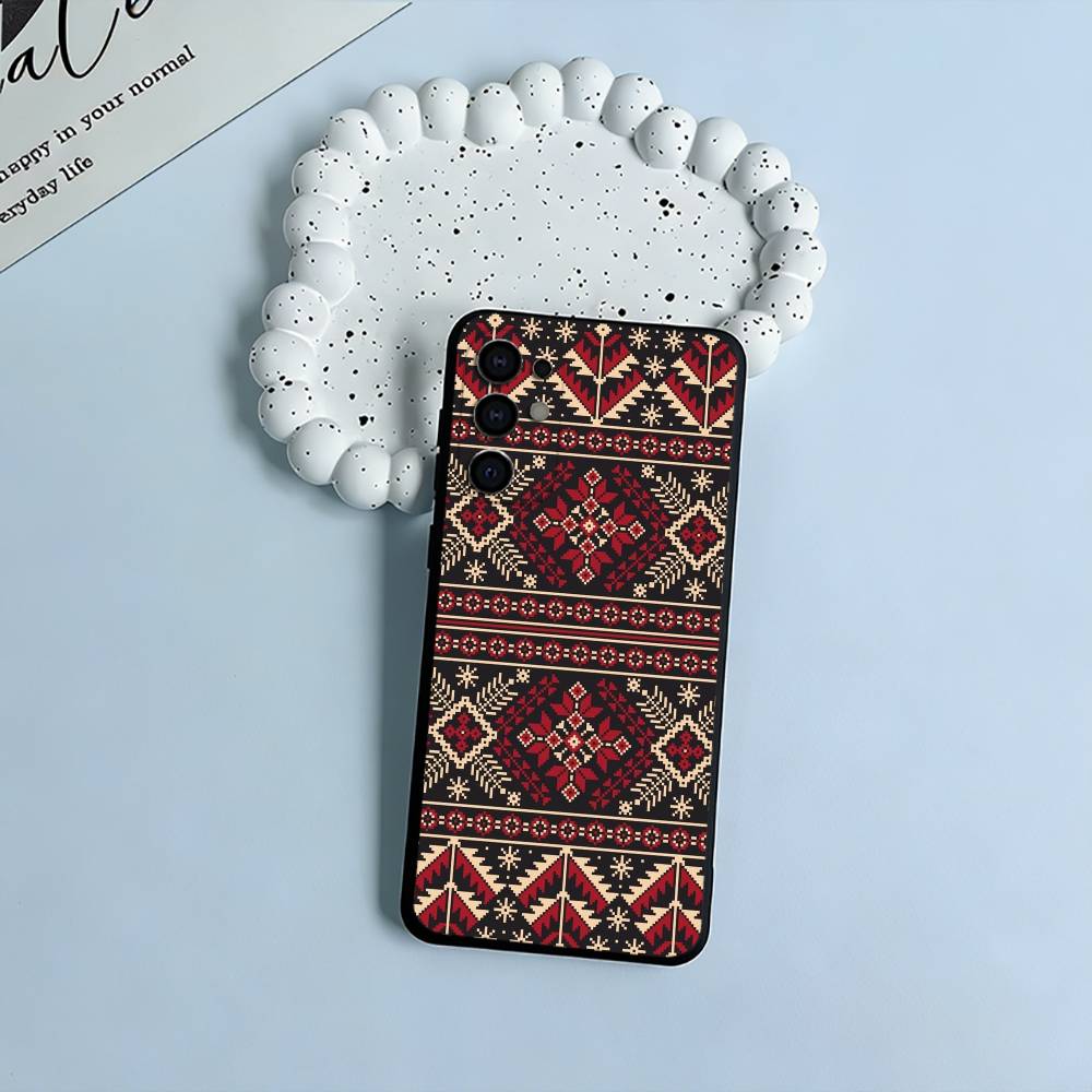 

Ukrainian Embroidery Phone Case For Samsung S25,S24,S21,S22,S23,S30,Ultra,S20,Plus,Fe,Lite,Black Soft Silicone Samsung S21Ultra