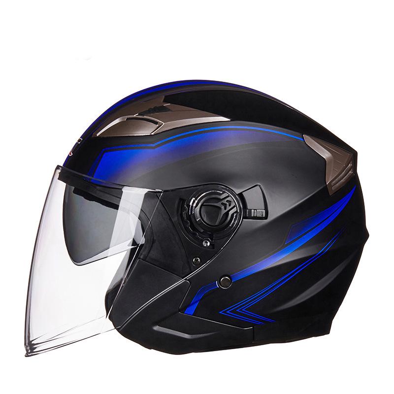 GXT708 Electric Scooter Helmet with Double Visor for Men & Women - All-Season Safety Half Helmet