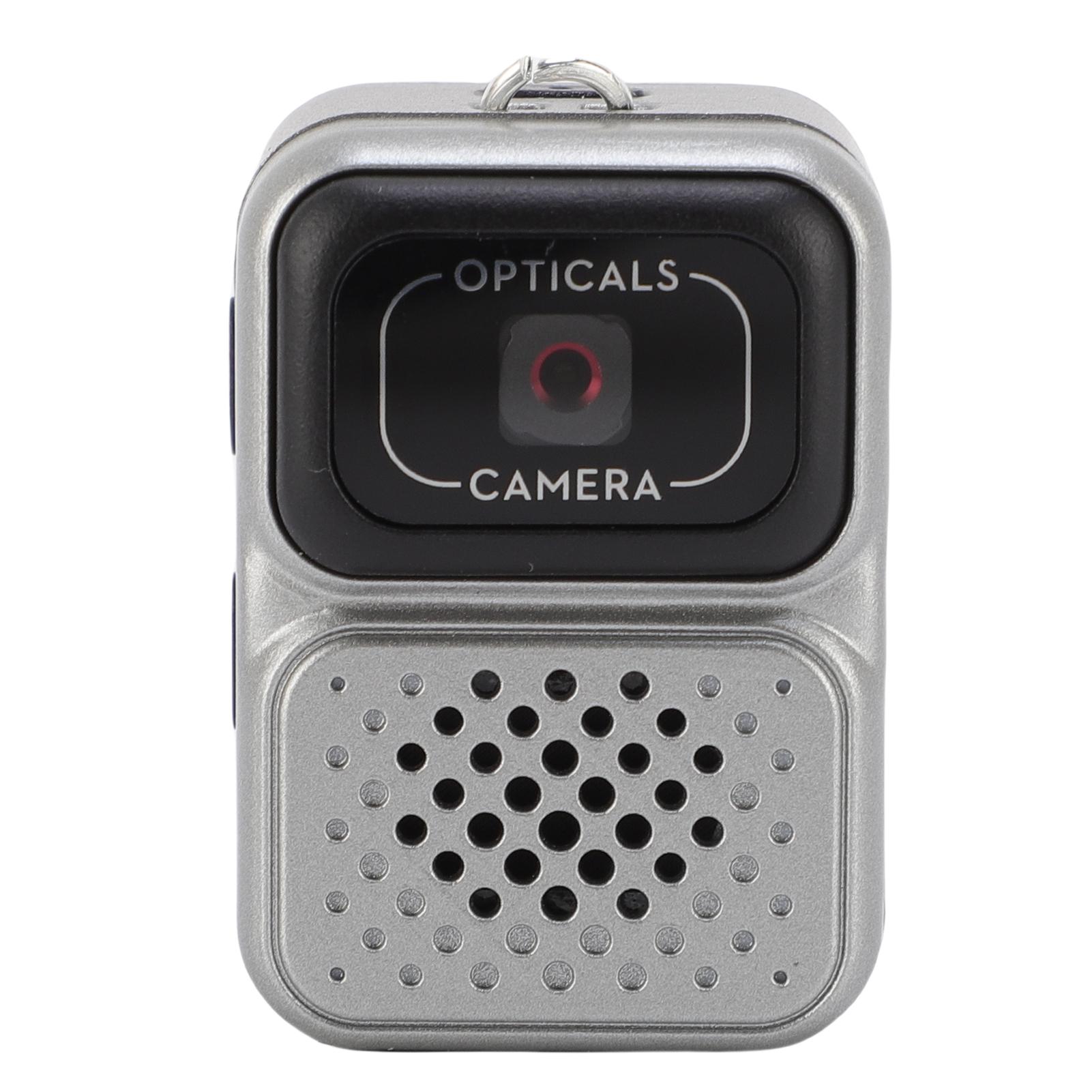 

Камера-брелок 0,96-дюймовий дисплей 150 хв. час роботи акумулятора Камера для фото та відео з фільтрами для їзди на велосипеді срібний