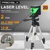 360° Rotating 2-Line Green Laser Level with Infrared Light & Wall Tile Projector Bracket Set