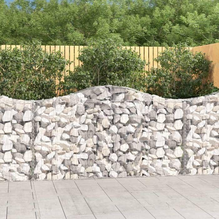 VidaXL 8x Paniers à Gabions Arqués Cages à Gabions Arquées Murs de Gabion Barrières de Jardin Terrasse Extérieur 3145436