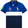 Polo Color Block Coupe Slim Manches Courtes Polo Homme hauts Bleu MNPOKNI1N821204-400