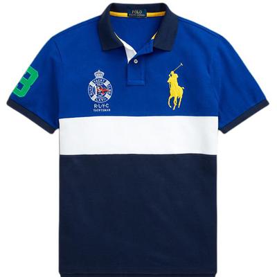 Polo Color Block Slim Fit Short Sleeve Polo Shirt Men Tops Blue MNPOKNI1N821204-400