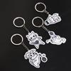 Cat Play Badminton Badminton Keychain Acrylic Badminton Key Chains  Decoration Accessories