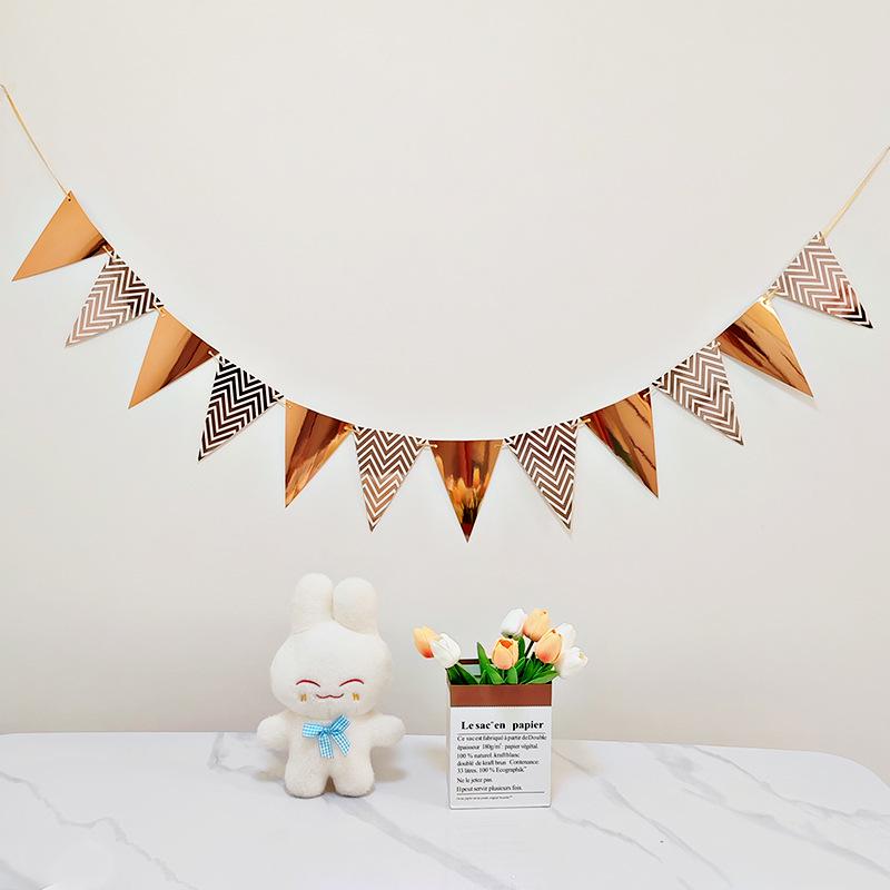 Colorful Happy Birthday Flag Decoration for Baby's First Birthday Photoshoot