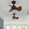 22 Inchs E27 Bulb Electric Fan Lamp Household Old School Ceiling Fan Light Bedroom Small Ceiling Fan