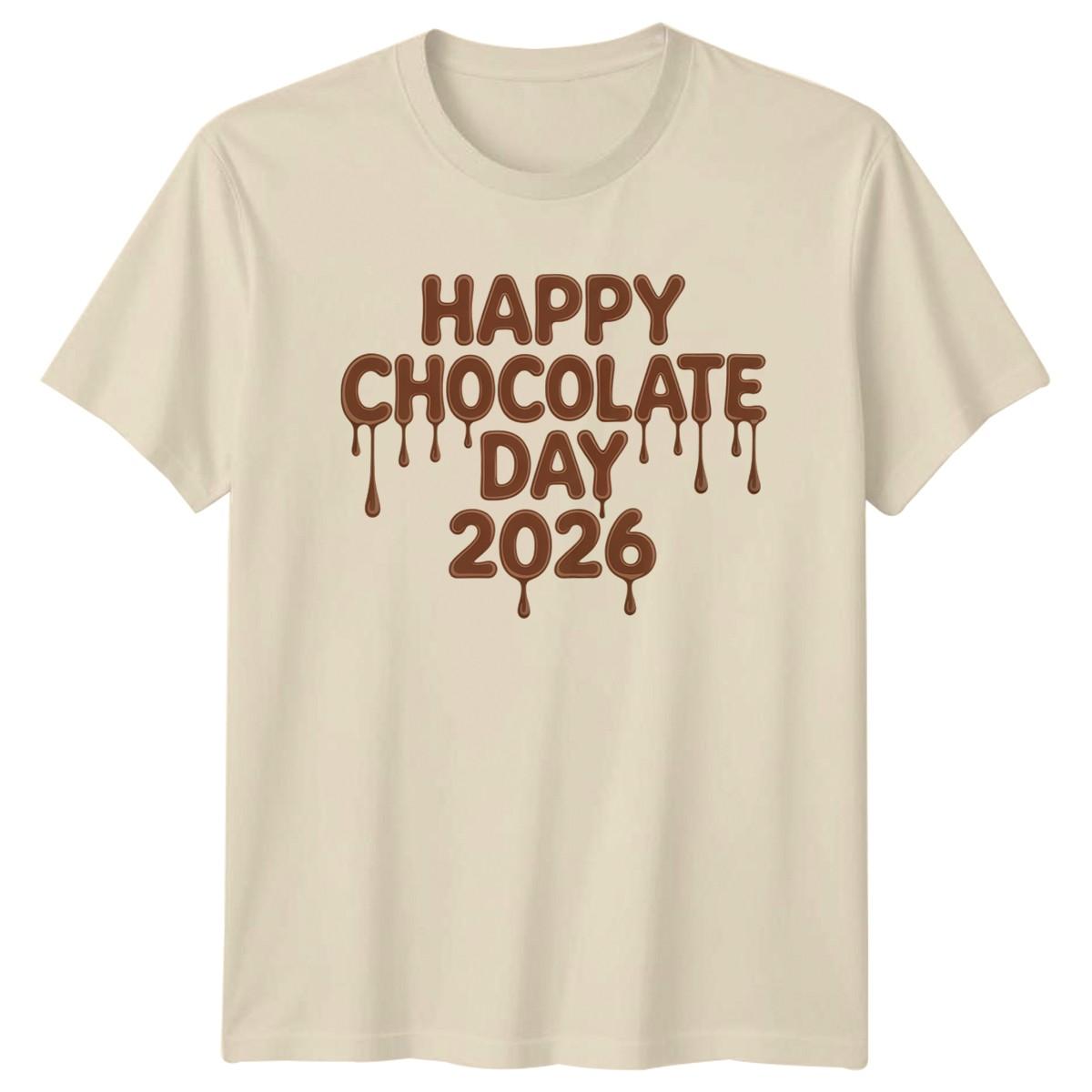 Happy Chocolate Day 2026 T-Shirt Chocolate Lovers Food XXXXL
