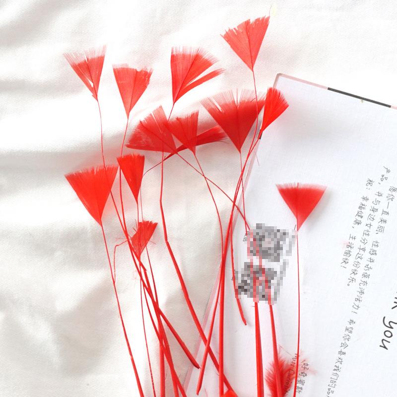 50Pcs18 Color Feather Decoration Diy Handmade Materials Small Butterfly Color Feather Decoration Headgear Clothing Accessories