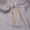 Long Tassel Shiny Full Rhinestone Drop Earrings for Women Fashion Crystal Statement Hanging Dangle Earring Party Jewelry Gifts