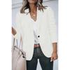 QICED Women's Vintage Casual Solid Color Print Long Sleeve POLO Neck Jackets & Coats Unique design