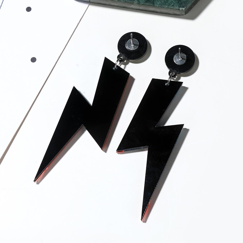 Acrylic Lightning Pendant Earrings Exaggerated Exaggerated Trend Earrings  Women