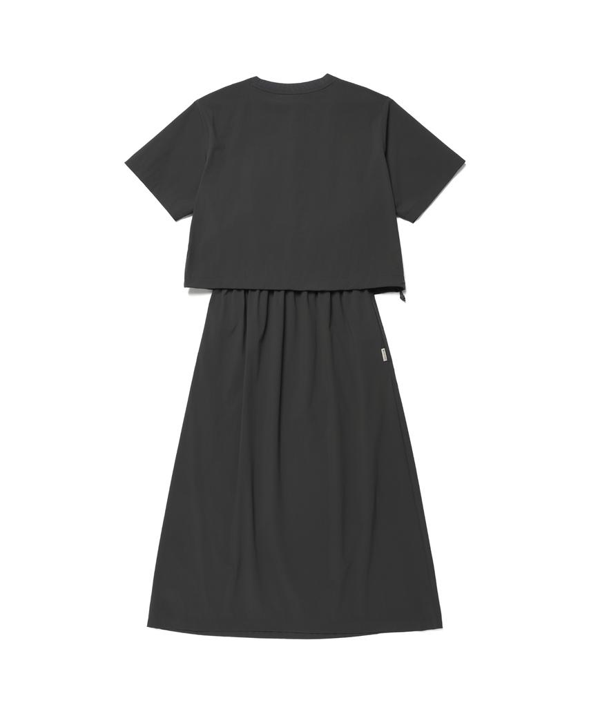 Тонкое базовое платье Snow Peak Apparel Tech (S26Mwsop31) Темно-серый