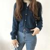 2025 A/W Women's Knit Cardigan: Round Neck, Long Sleeve, Loose Wool Pullover, Comfortable Solid Color Sweater