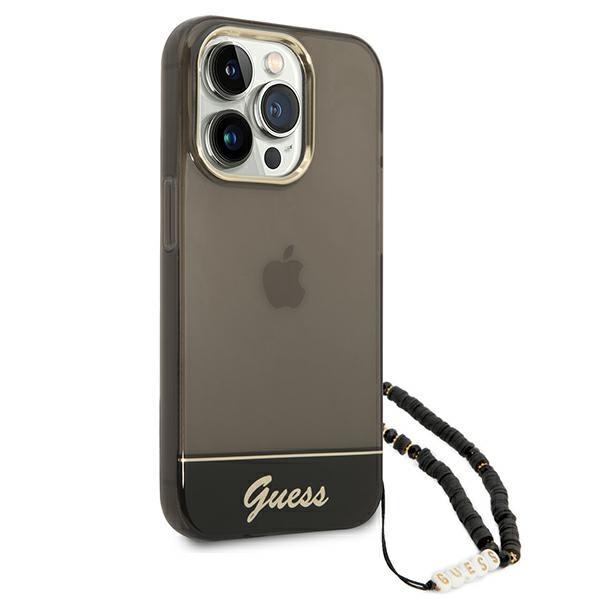 Guess Guhcp14Xhgcohk Iphone 14 Pro Max 6,7 Czarny/Black Hardcase Translucent Pearl Strap