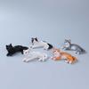 Simulation Cat Pet Model Cartoon Lying Cat Statue Adorable Cat Ornament  Dashboard Figurine