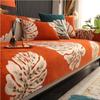 Banana Leaves Jacquard Sofa Cushion Black Couch Cover Pastoral Style Four Seasons Universal Non-slip Fabric Sofa Cover Towel New
