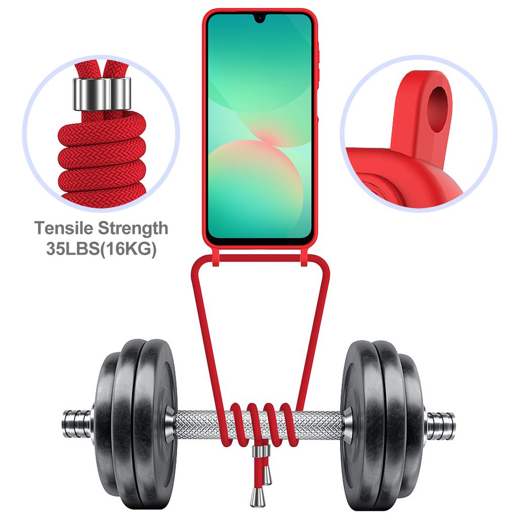 For Samsung Galaxy M17 5G/F17 5G/A17 5G/A17 4G Case Liquid Silicone Card Holder Back Phone Cover with Lanyard