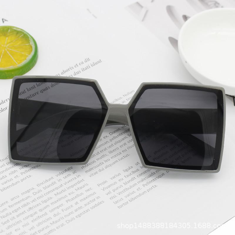 Large Square Sunglasses, Trendy Sunglasses, Men S And Women S Street Sunglasses серый