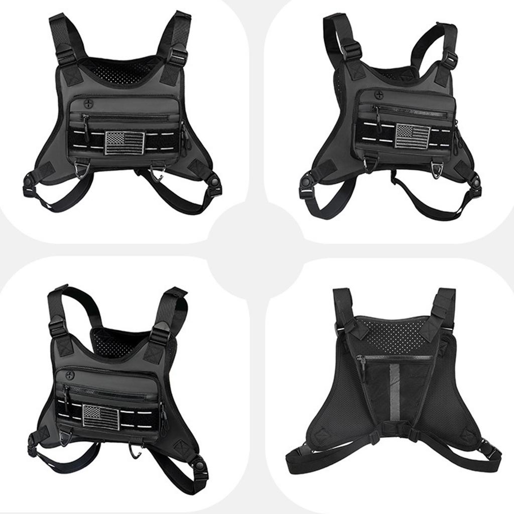Tactically Sports Chest Bag Fishing Vest Bag Water Resistant Front Chest Pack Climbing Campings Backpacks Pack Enduring