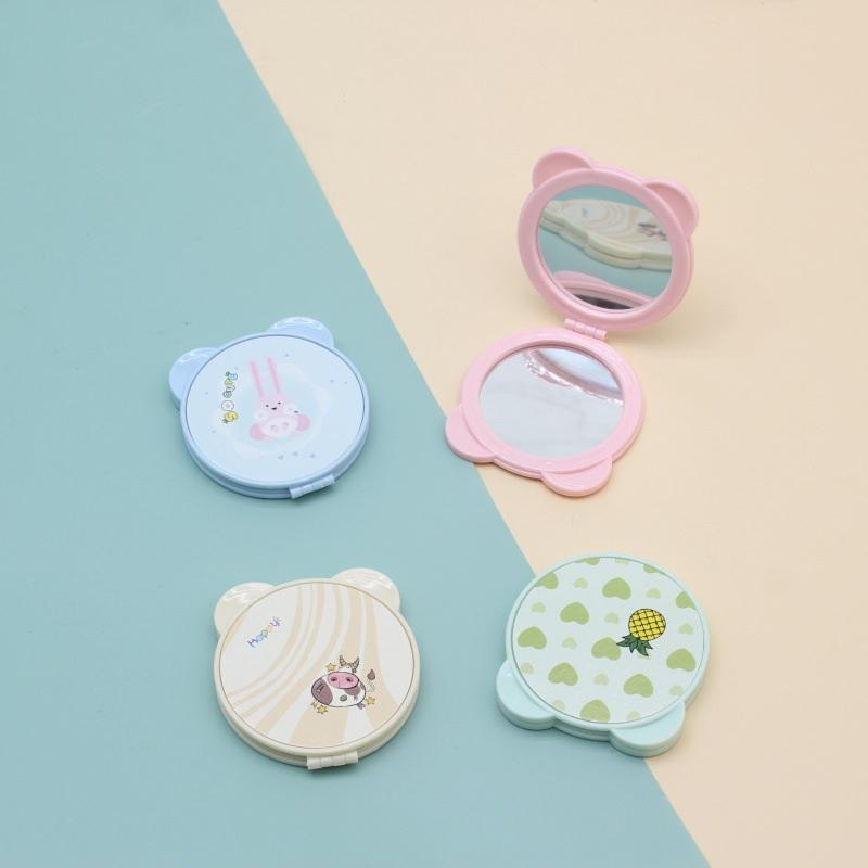 Handheld Makeup Mirror Double Sided Mini Portable Pocket Folding Round Makeup Mirror For Travel Beauty Cosmetic Tool