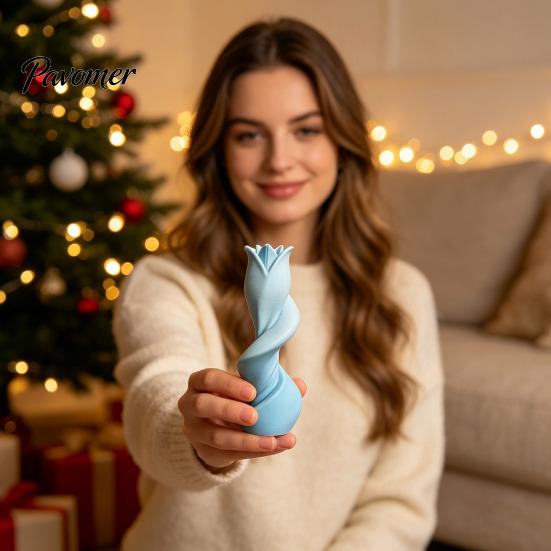 Minimalist Tulip Vase for Decor 3D Printed Twist Vase, Modern Abstract Art Sculpture Living Room Niche Handicrafts Gifts Bookshelf, Home Tabletop