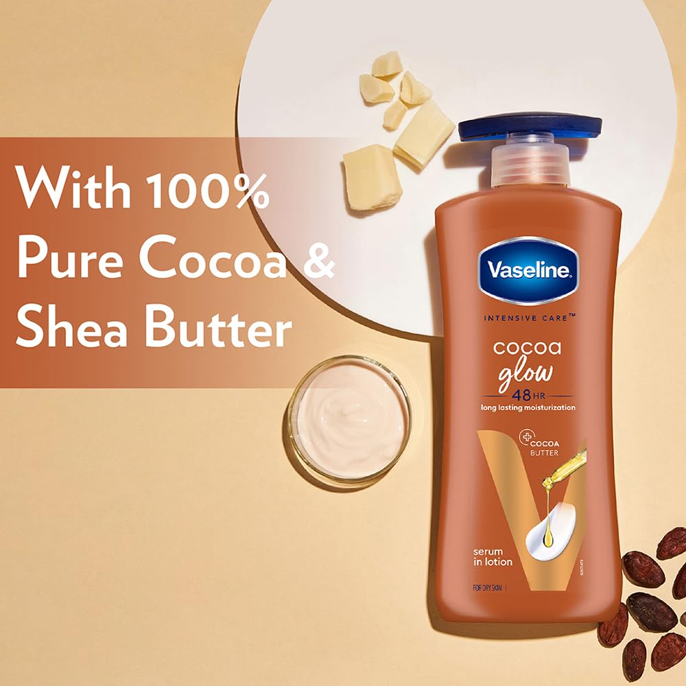 Vaseline Lozione Corpo Cocoa Glow Intensive Care 600 Ml Idratazione Profonda Assorbimento Rapido Per Pelli Secche Spente