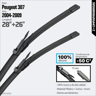 Per Peugeot 307 2004-2009 28 + 26 Tergicristalli Tergicristalli ad incastro Tergicristalli