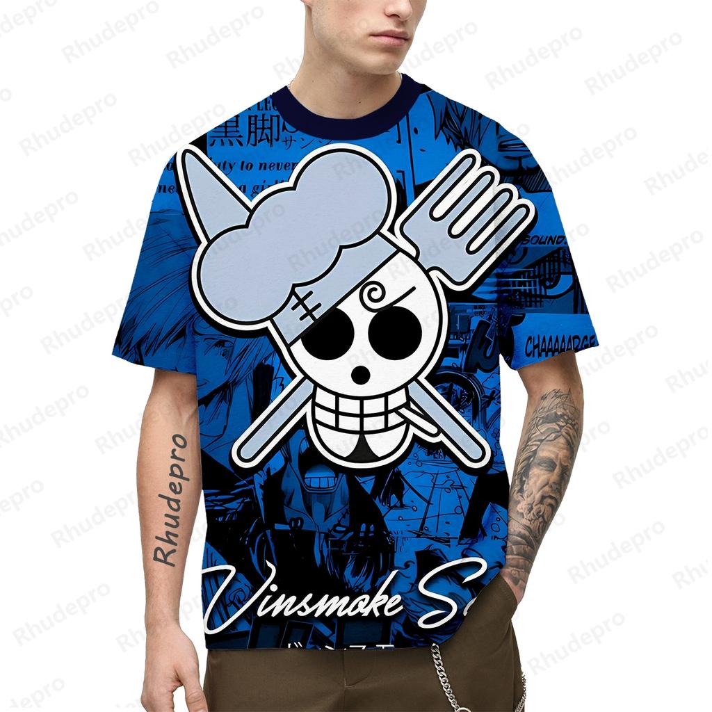 New anime 3D printed role-playing T-shirt for boys, girls, and children on the street