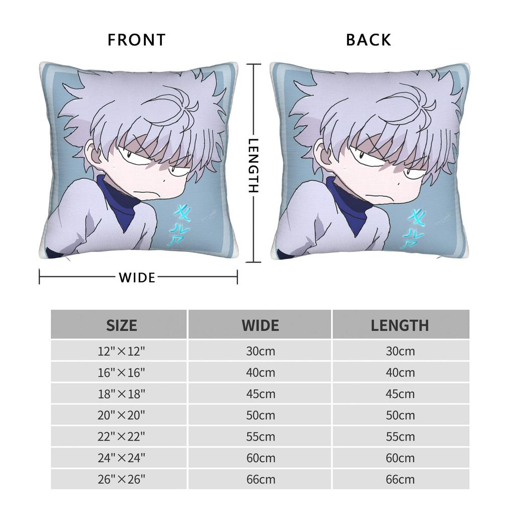Anime Killua Zoldyck Pillow Case Square Pillow Cover Morden Cushion Cover For Living Room Bed Chair