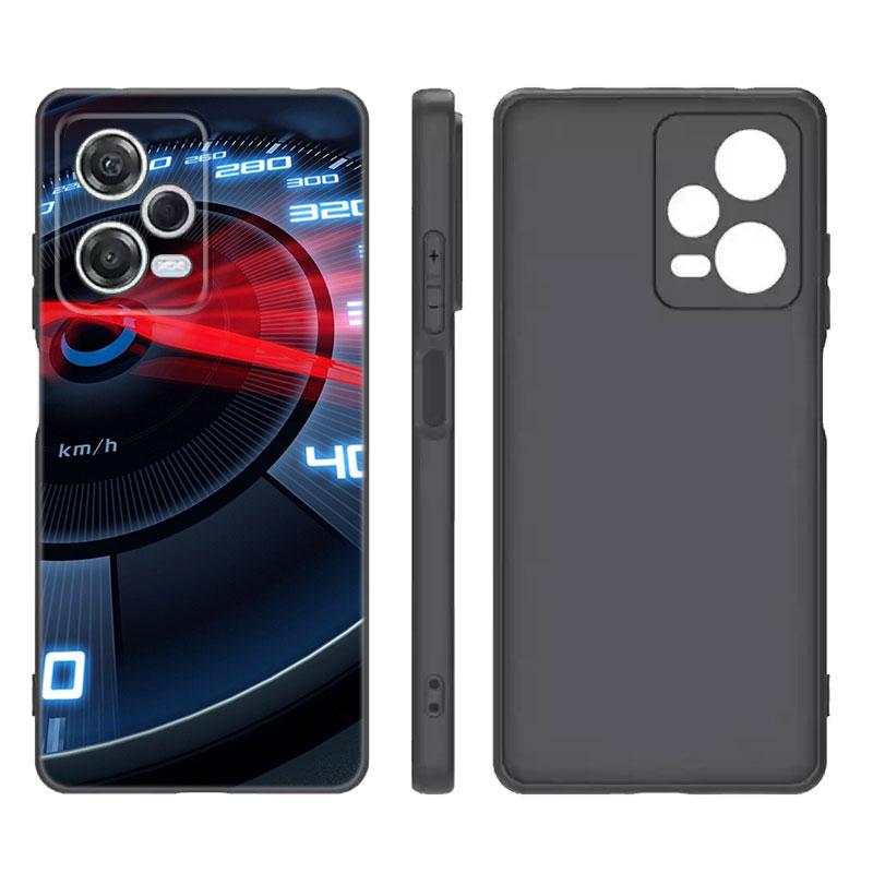 Sports Cool Car Black Silicone Phone Case For Xiaomi Redmi Note 9 10 11 11S 11T 12 13 Pro 5G Plus 9S 10S 12S