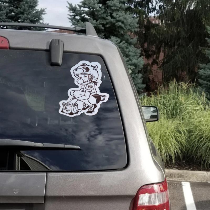 Panda Dipping Chalk Glossy Coated Kiss-cut Sticker Durable for Laptop, Car,  Skateboard & More - Perfect for Teens, Adults, Creative Decor & Gifting