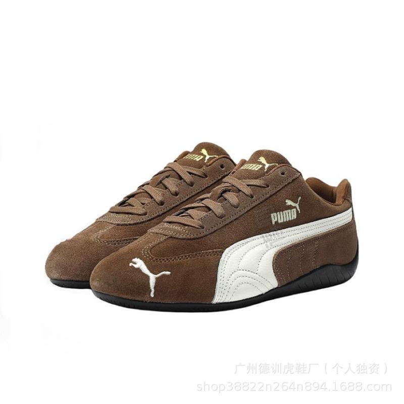 

[Pure original lychee leather] Rose racing shoes PM classic SpeedcatOG suede thin-soled T-head women s shoes 36