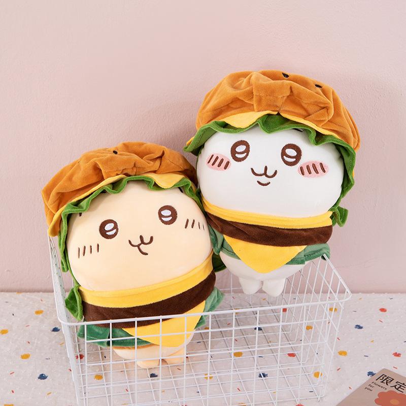 Creative cute Usage doll turned into a burger Hachi Jiyi plush toy soft cute doll